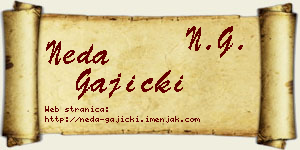 Neda Gajicki vizit kartica